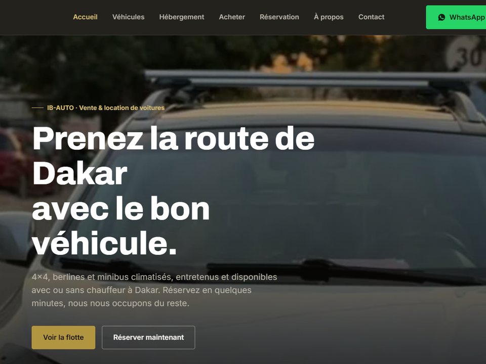 IB Auto Sénégal — vente et location de voitures à Dakar.